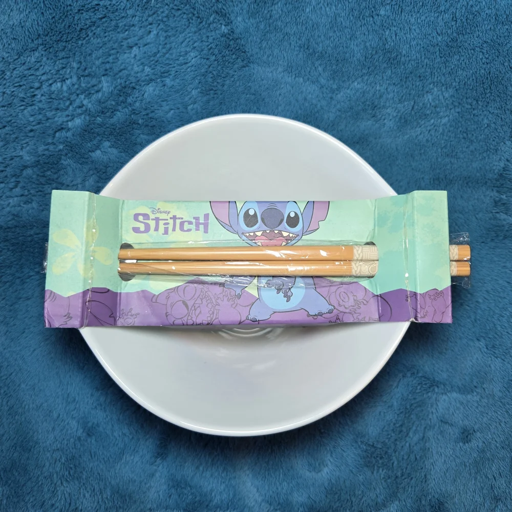 🌺Disney's Stitch 16oz. Sketch-Art Ramen Noodle Bowl with Chopsticks, Tossed